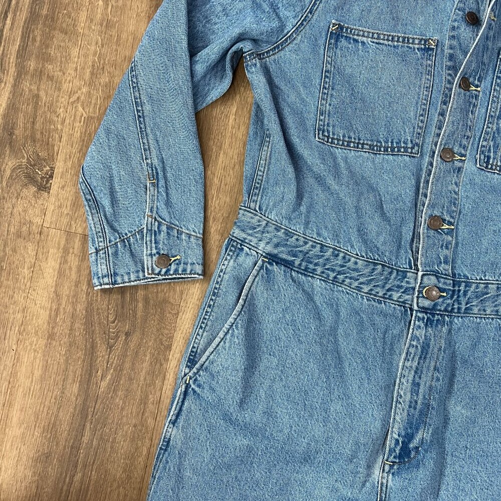 NEW Levi's Iconic Denim Jean Coverall Jumpsuit Sz L - Picture 5 of 15